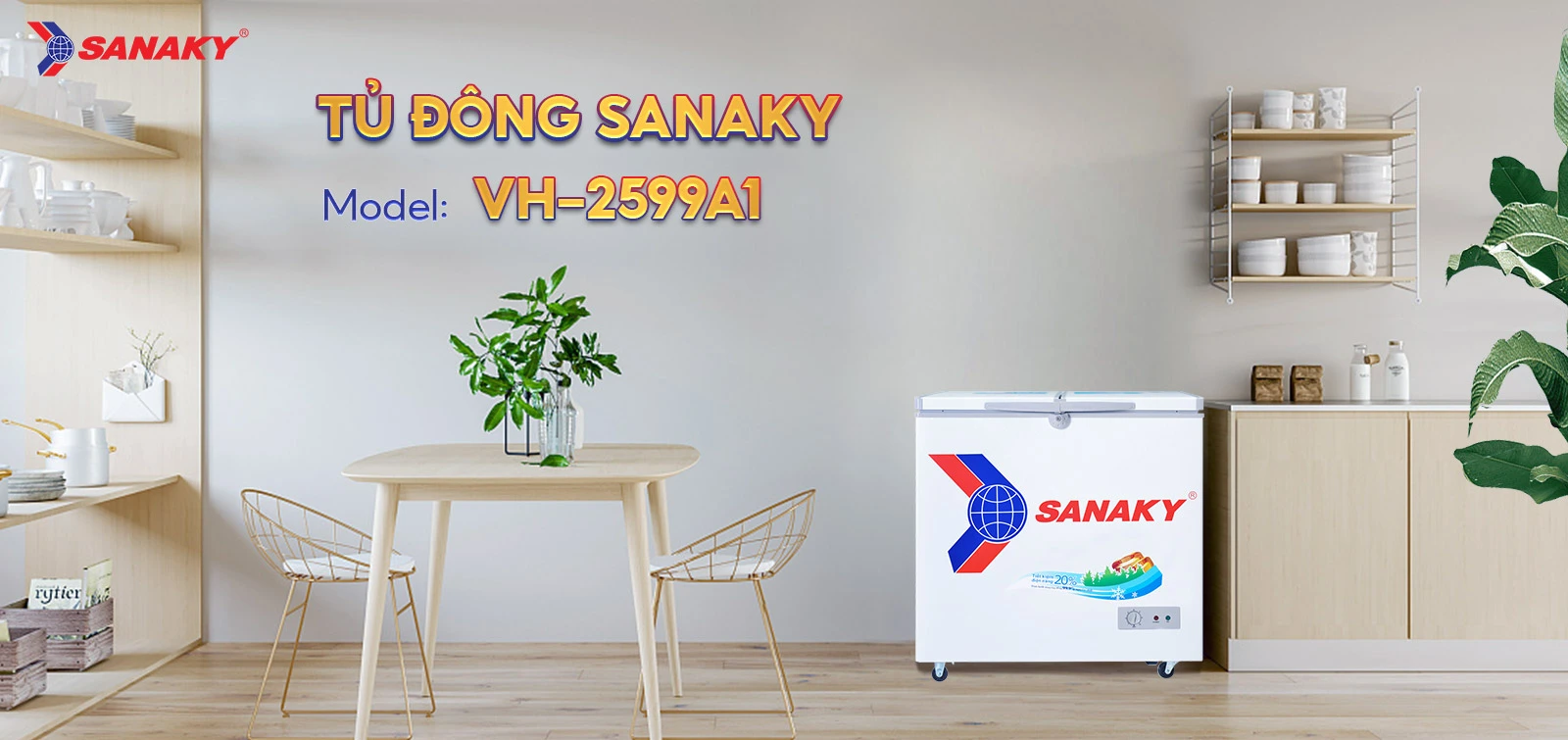 Tủ Đông Sanaky 208 Lít VH-2599A1