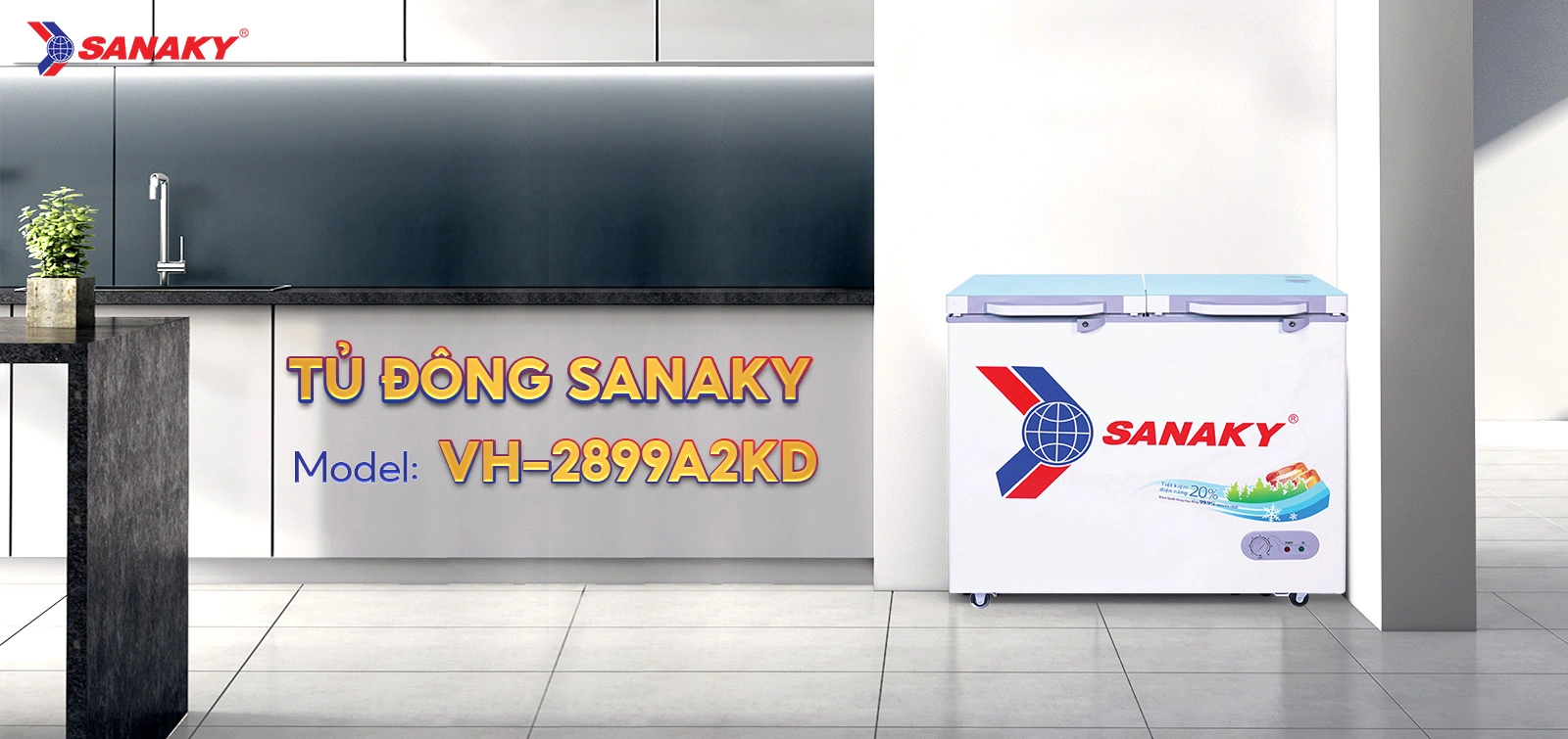 Tủ Đông Sanaky 240 Lít VH-2899A2KD