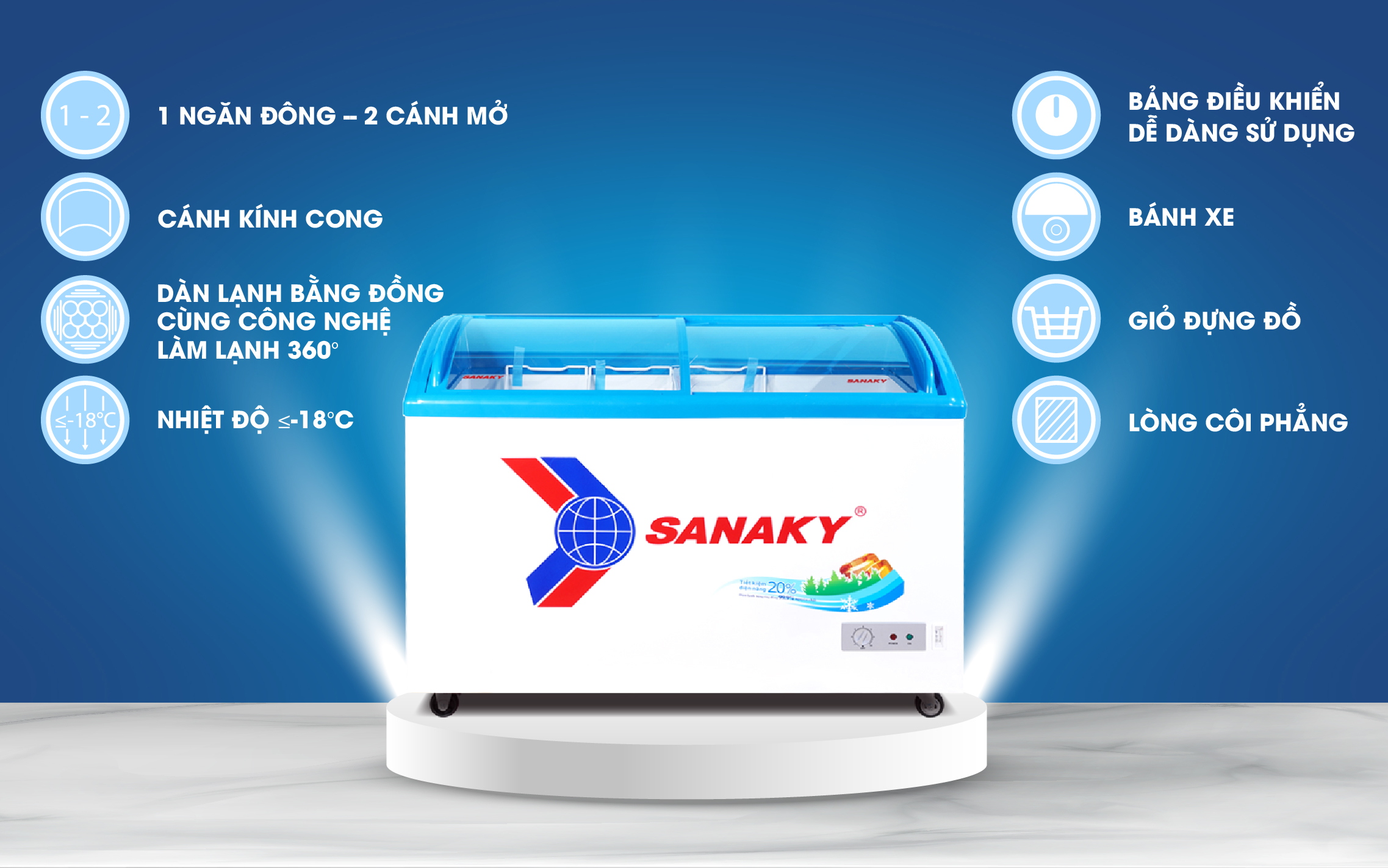 Tủ Đông Sanaky 340 lít VH-4899K
