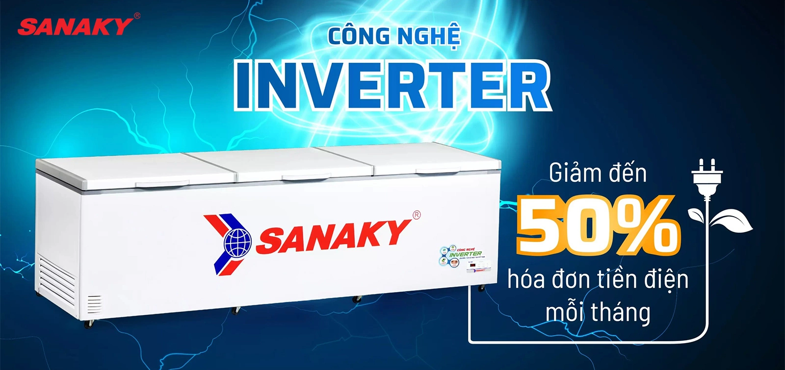 Giảm thiểu 50% hóa đơn điện/tháng với công nghệ Inverter siêu tiết kiệm điện Giảm thiểu 50% hóa đơn điện/tháng với công nghệ Inverter siêu tiết kiệm điện