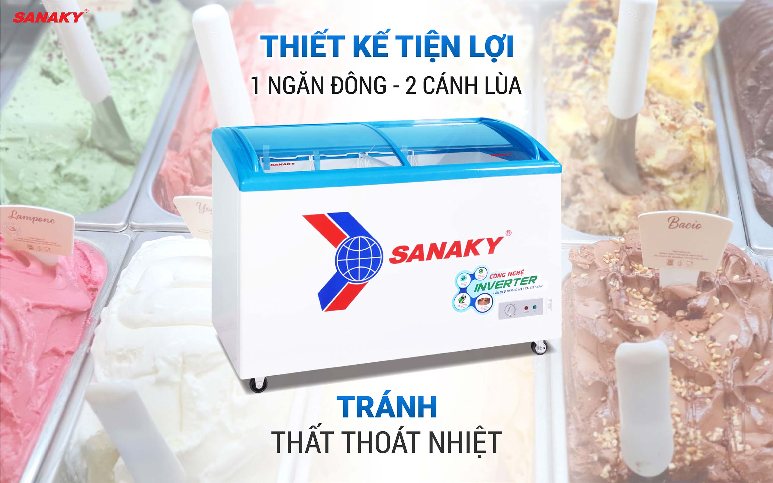 Tủ Đông Sanaky Inverter 324 lít VH-4899K3
