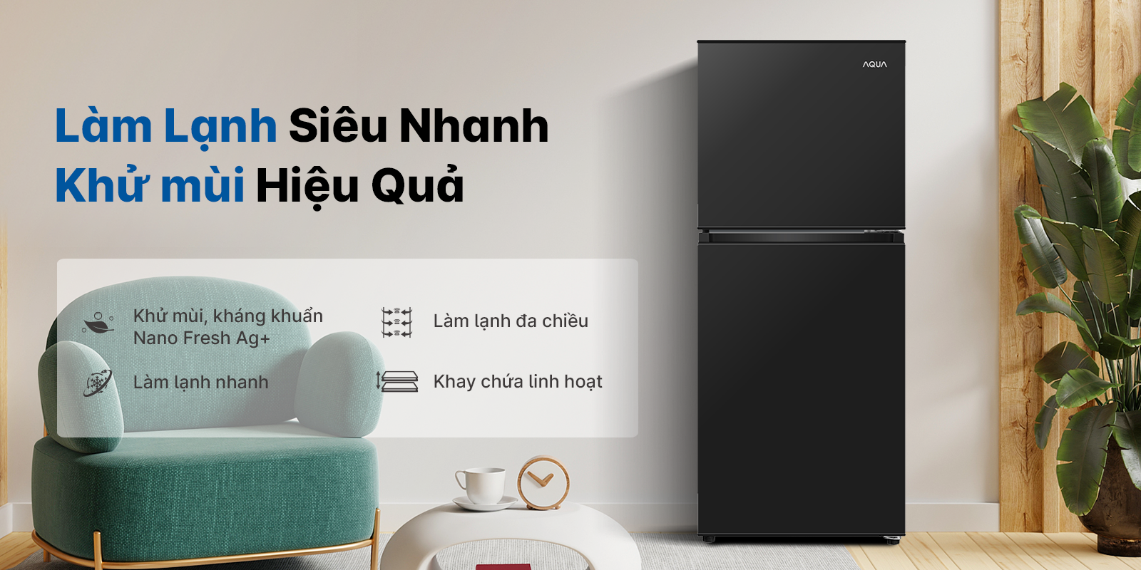Tủ lạnh Aqua 130 lít AQR-T160FA(BS)