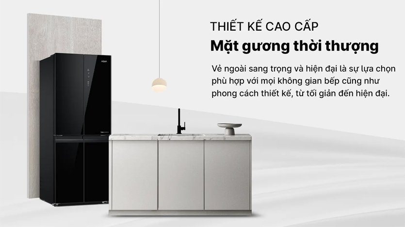 Tủ lạnh Aqua Inverter 410 lít AQR-M466XA(GB)