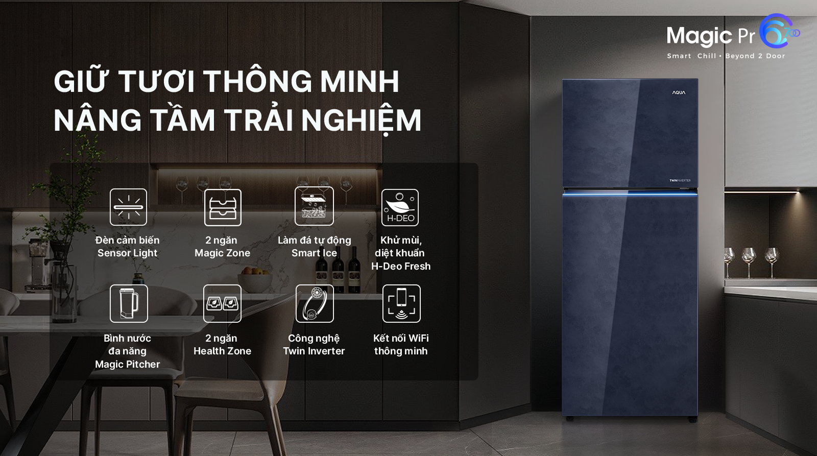 Tủ lạnh Aqua Inverter 480 lít AQR-TA546FA(KGL)U1