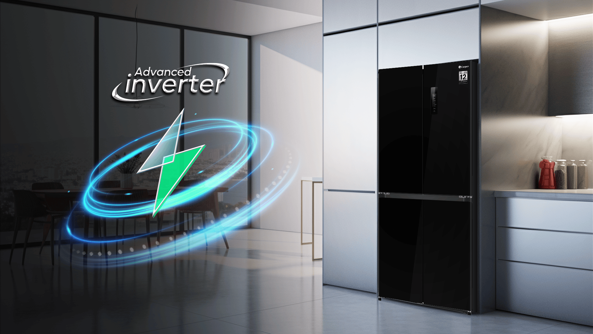 Tủ lạnh Casper Inverter 430 lít RM-D430GBS