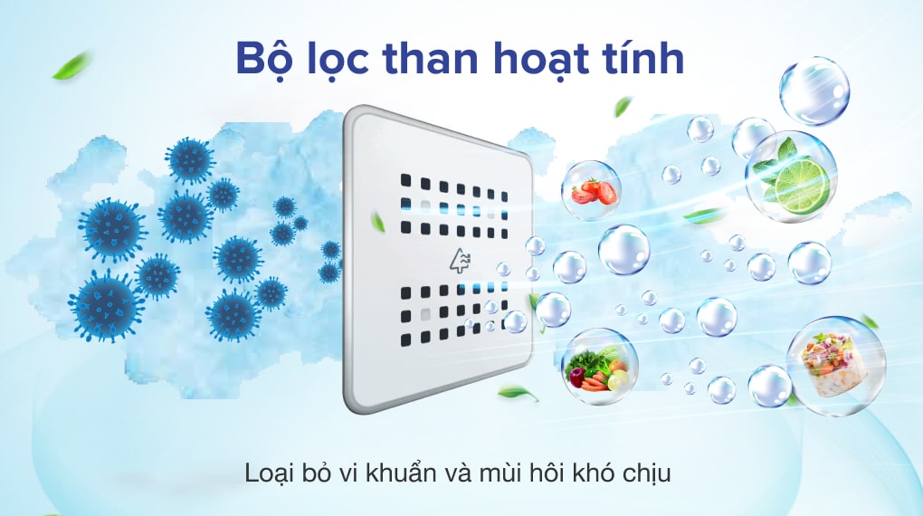 Samsung Inverter 339 lít RB33T307029/SV - bộ lọc than hoạt tính