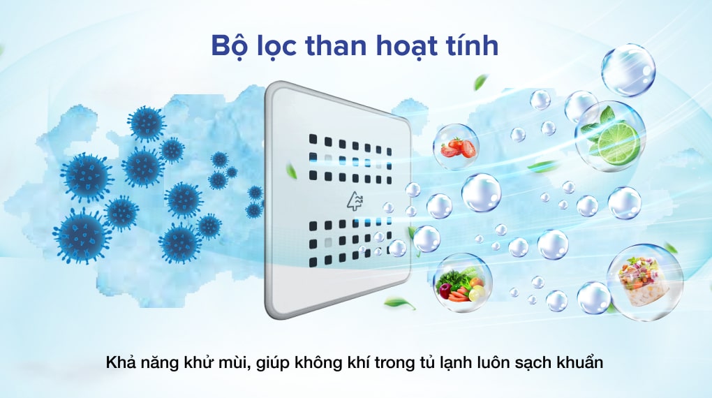 Khử mùi than hoạt tính - Tủ lạnh Samsung Inverter 339 lít RB33T307055/SV