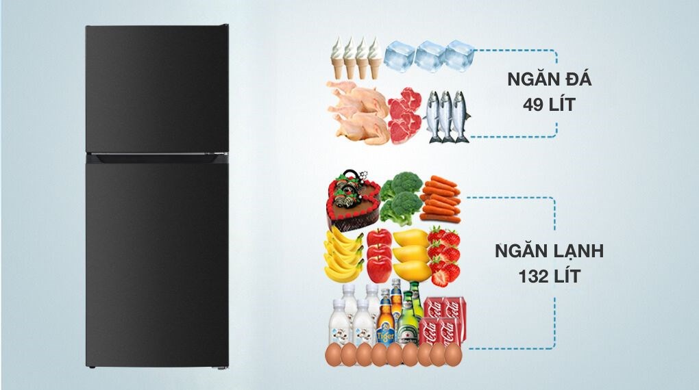 Tủ lạnh Sharp Inverter 181 lít SJ-X198V-DG - Dung tích sử dụng tu lanh sharp inverter 198 lit sj x198v dg 24969 1