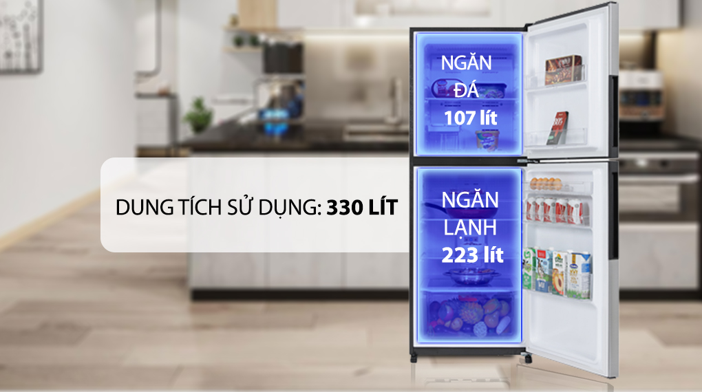 Tủ lạnh Sharp Inverter 330 lít SJ-XP352AE-SL - Dung tích Tủ lạnh Sharp Inverter 330 lít SJ-XP352AE-SL - Dung tích