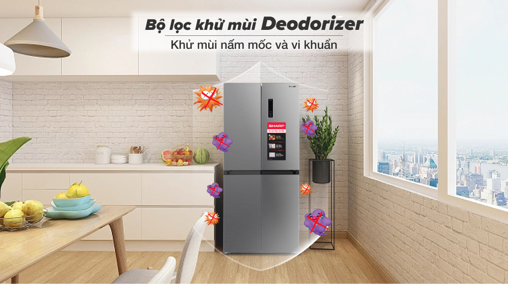 Tủ lạnh Sharp Inverter 362 lít SJ-FX420V-SL - Bộ lọc khử mùi Tủ lạnh Sharp Inverter 362 lít SJ-FX420V-SL - Bộ lọc khử mùi