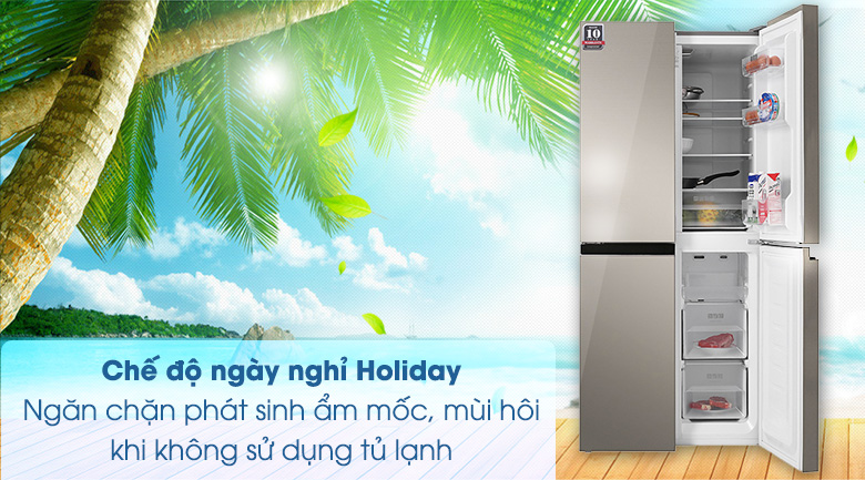 Tủ lạnh Sharp Inverter 401 lít SJ-FXP480VG-CH - Chức Năng Ngày Nghỉ Holiday Tủ lạnh Sharp Inverter 401 lít SJ-FXP480VG-CH - Chức Năng Ngày Nghỉ Holiday