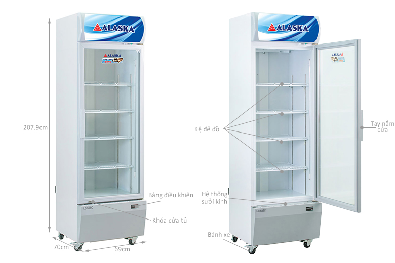 Tủ Mát Alaska 525 lít LC 525C