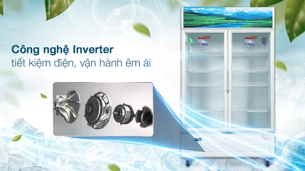Tủ mát Sanaky Inverter 1100 lít TM.VH1209HP3 - Công nghệ tiết kiệm điện Tủ mát Sanaky Inverter 1100 lít TM.VH1209HP3 - Công nghệ tiết kiệm điện