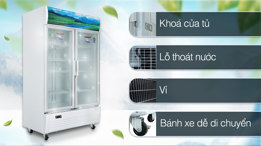 Tủ mát Sanaky Inverter 1100 lít TM.VH1209HP3 - Tiện ích Tủ mát Sanaky Inverter 1100 lít TM.VH1209HP3 - Tiện ích