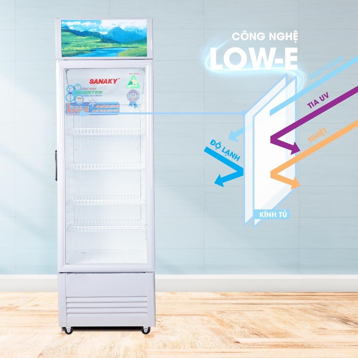 tu-mat-sanaky-inverter-240-lit-vh-308k3l-53793-2 Công nghệ Low - E chống ngưng đọng sương, hạn chế trao đổi nhiệt ra bên ngoài