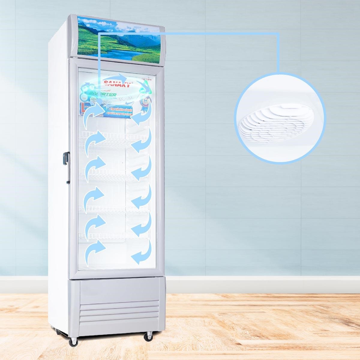 tu-mat-sanaky-inverter-240-lit-vh-308k3l-53793-3 Quạt làm lạnh đối lưu có khả năng lan tỏa hơi lạnh đồng đều đến mọi nơi