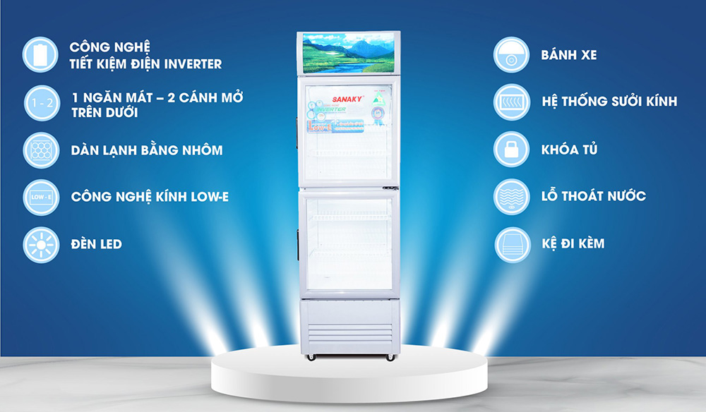 tu-mat-sanaky-inverter-240-lit-vh-308w3l-54046 Tủ Mát Sanaky Inverter 240 Lít VH-308W3L