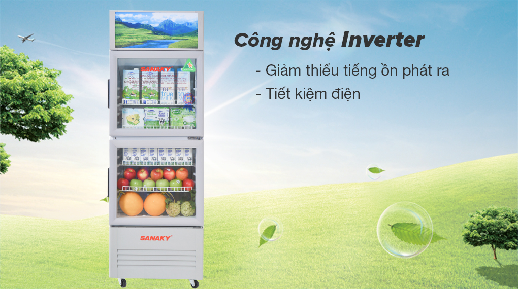 Tủ Mát Sanaky Inverter 340 lít VH-408W3L - Công nghệ Inverter giúp tiết kiệm điện, vận hành êm ái Tủ Mát Sanaky Inverter 340 lít VH-408W3L - Công nghệ Inverter giúp tiết kiệm điện, vận hành êm ái